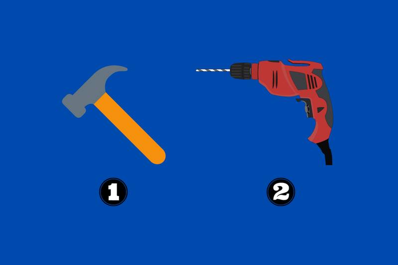 Elige entre el martillo o el taladro y descubre más de ti.