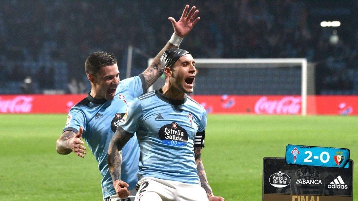 Celta de Vigo se impone 2-0 al Osasuna en casa