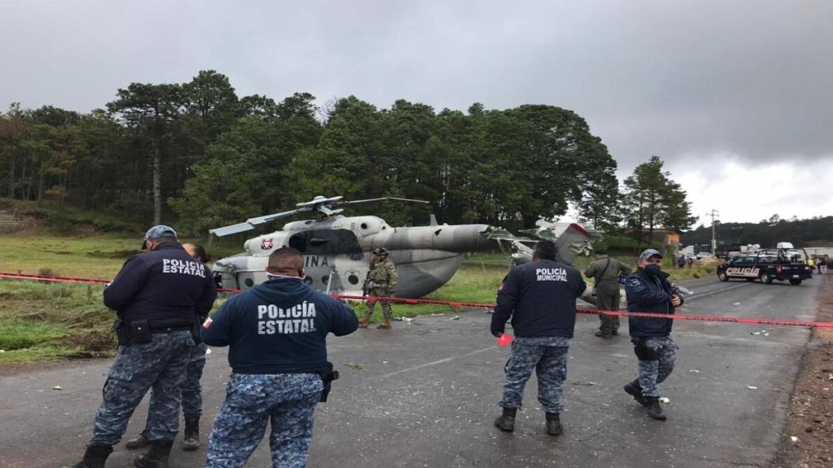 Video: Así se desplomó el helicóptero de la Marina en Hidalgo
