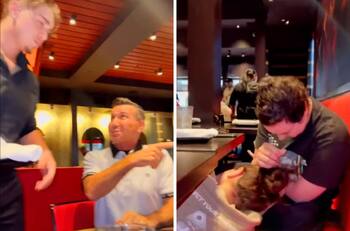 VIDEO| Papá le dice a mesero que su hija piensa que es lindo y se viralizan