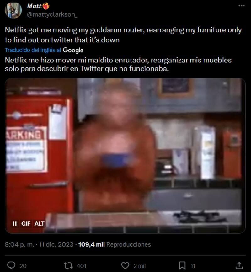 Muchas personas pensaron que la caída de Neflix era culpa de su internet.