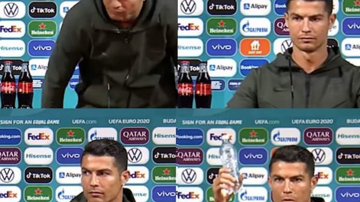 Video: Cristiano Ronaldo criticó a Coca Cola y recomendó tomar agua