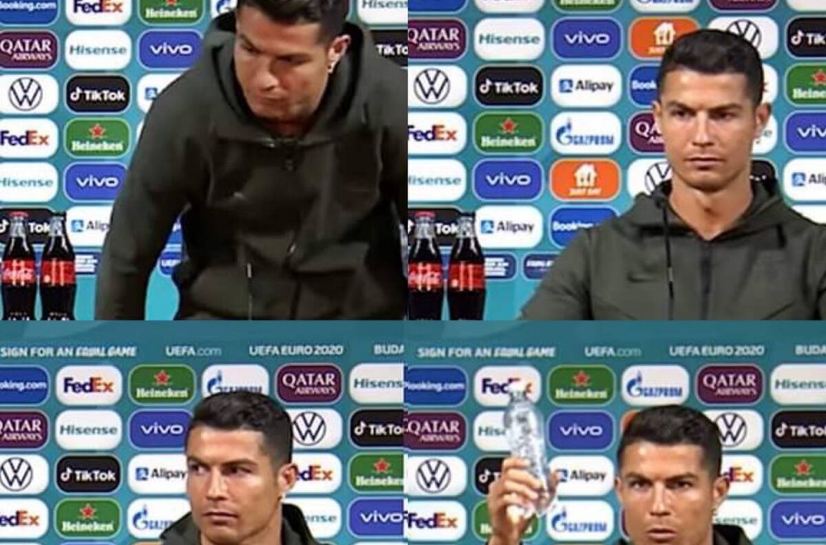 Video: Cristiano Ronaldo criticó a Coca Cola y recomendó tomar agua