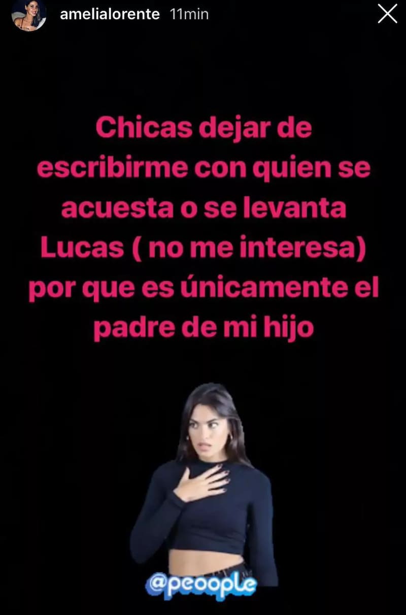 Mensaje de Amelia Lorente en redes sociales