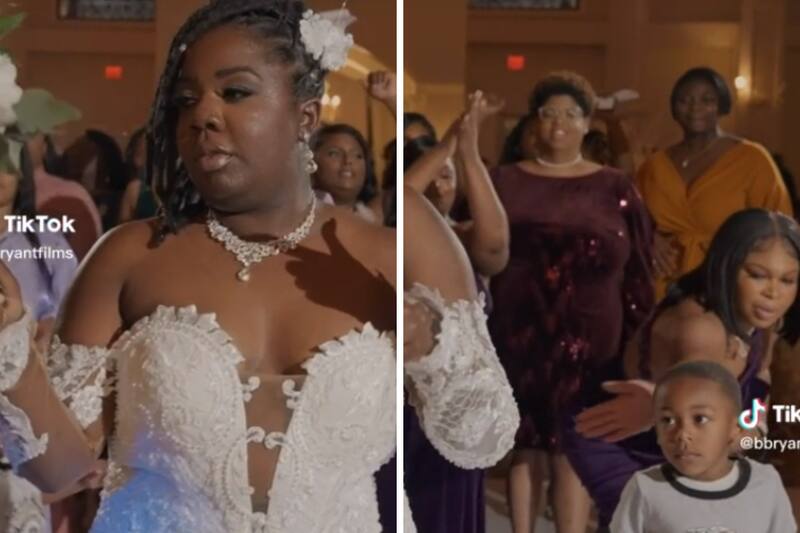 La mujer golpeó al menor para evitar que arruinara un bello momento.