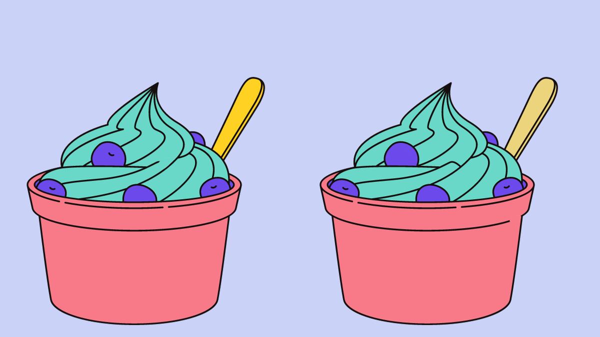 En este test visual hay dos helados que se ven iguales, pero tienen cuatro detalles que los diferencian.