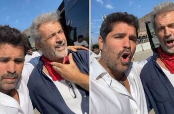 Eduardo Verástegui y Mel Gibson cantan "Cielito lindo" de Vicente Fernández a dueto