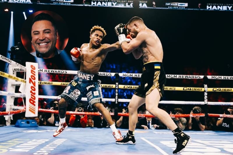 Óscar de la Hoya vio ganador a Vasyl Lomanchenko. (Especial)