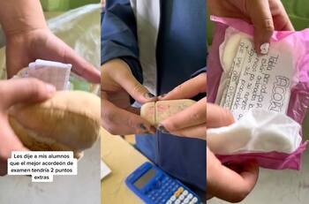 VIDEO | Maestra pide a sus alumnos llevar el mejor acordeón para copiar en el examen y esto pasó