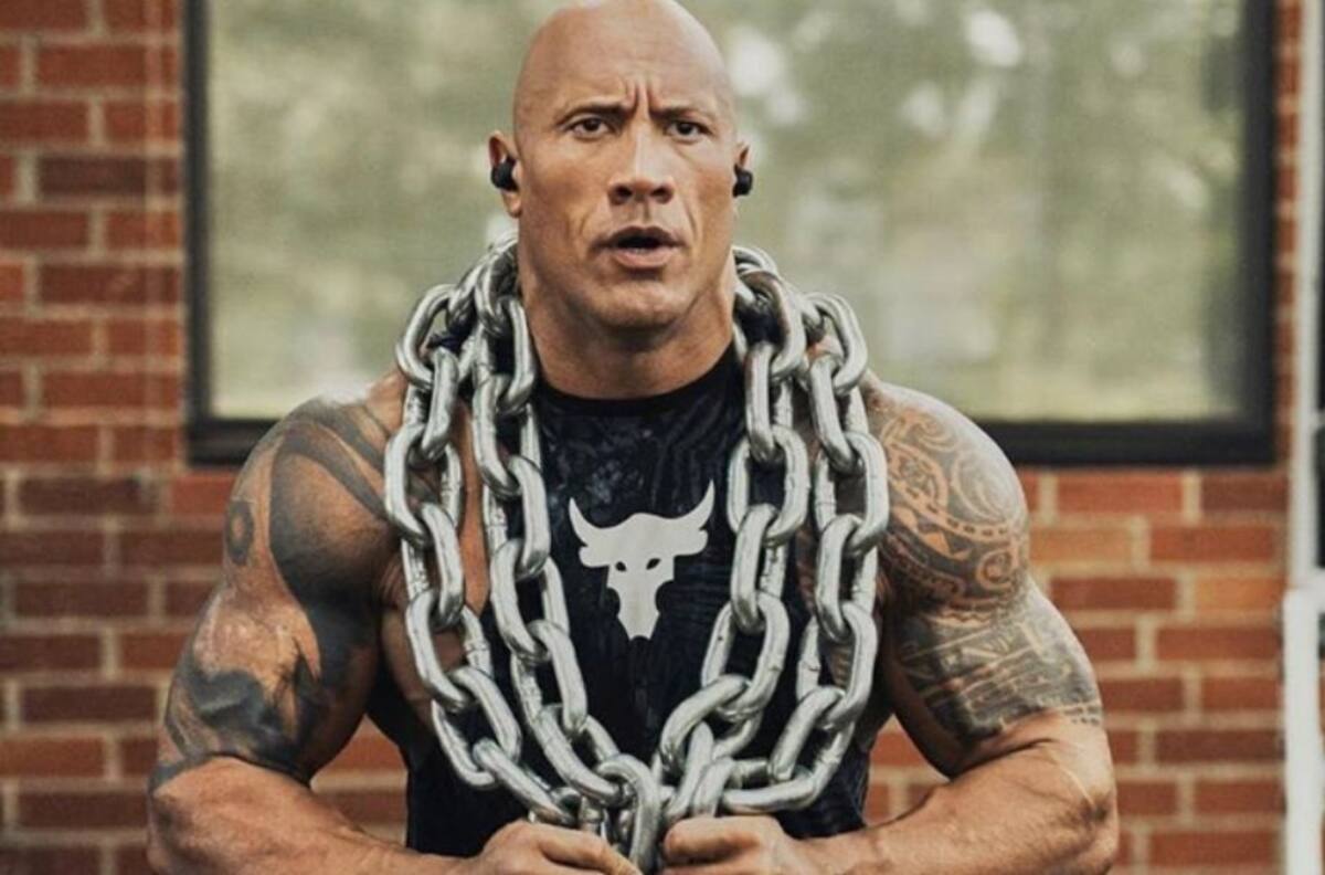 Dwayne Johnson "La Roca" mostró su musculoso cuerpo mientras entrena para la película "Black Adam"