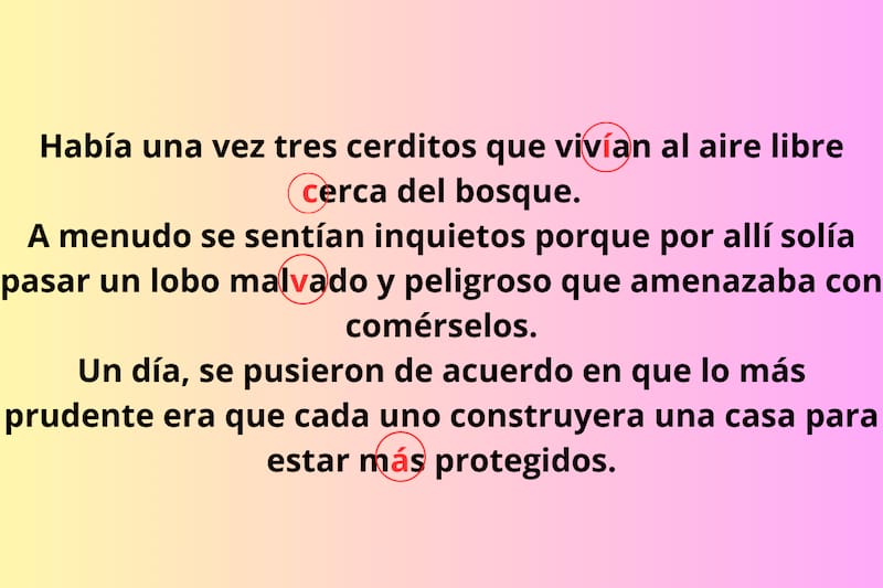 Aquí se encontraban los cuatro errores de ortografía.