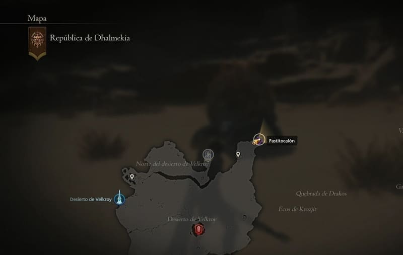 Ubicación Fastitocalón. Créditos: Square Enix.