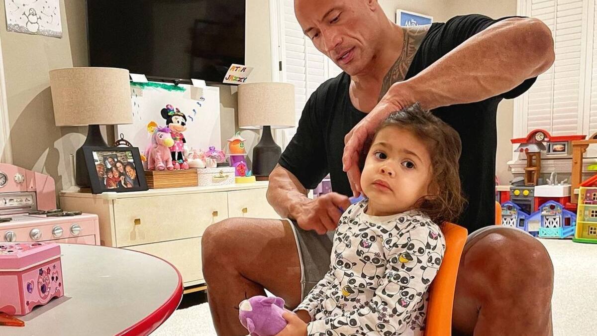 El divertido video de Dwayne "Roca" Johnson con su hija Jasmine