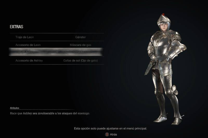 La armadura otorgará una mayor protección a Ashley. Créditos: Resident Evil