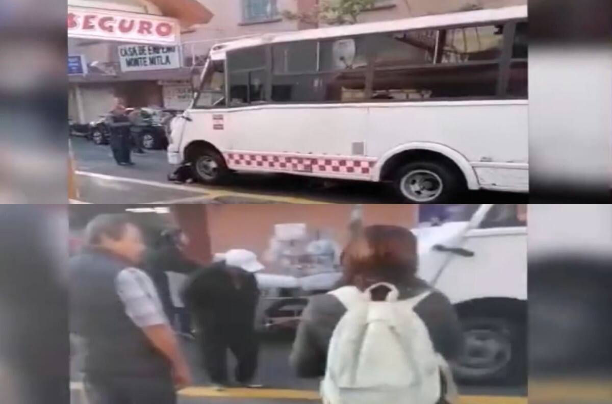 Imágenes fuertes: Mujer muere tras ser atropellada por un microbús en Tlalnepantla
