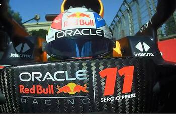 Carola Martínez llegó junto a Sergio "Checo" Pérez al Gran Premio de Canadá