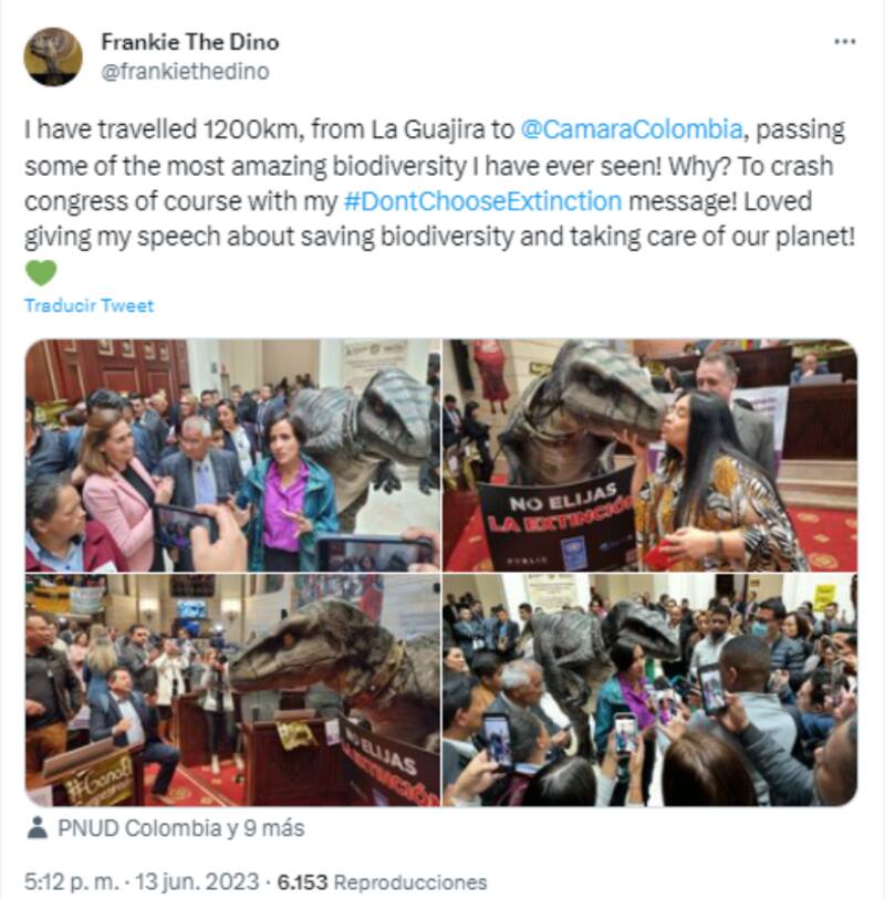 Frankie viajó para transmitir su mensaje.