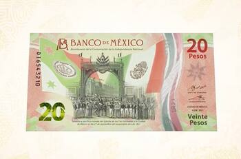 Numismática: Billete de 20 pesos con error en impresión se oferta en medio millón de pesos