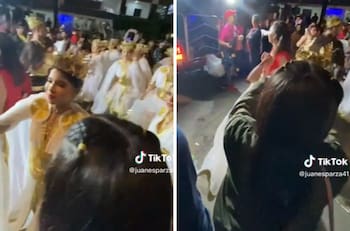VIDEO| Mujer agrede a bailarina en Carnaval por intentar sacar a bailar a su novio