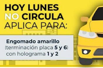 Hoy No Circula: CDMX y EDOMEX, este 12 de julio