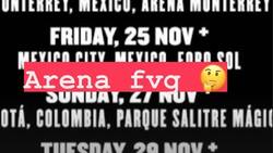 Camila Fernández resalta error en el nombre de la "Arena VFG" en cartel de Harry Styles