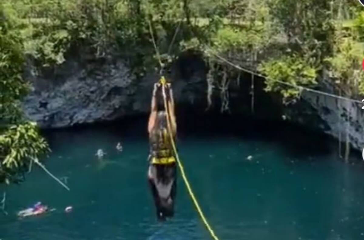 Video Viral: Se avienta de tirolesa y se desmaya mientras cae