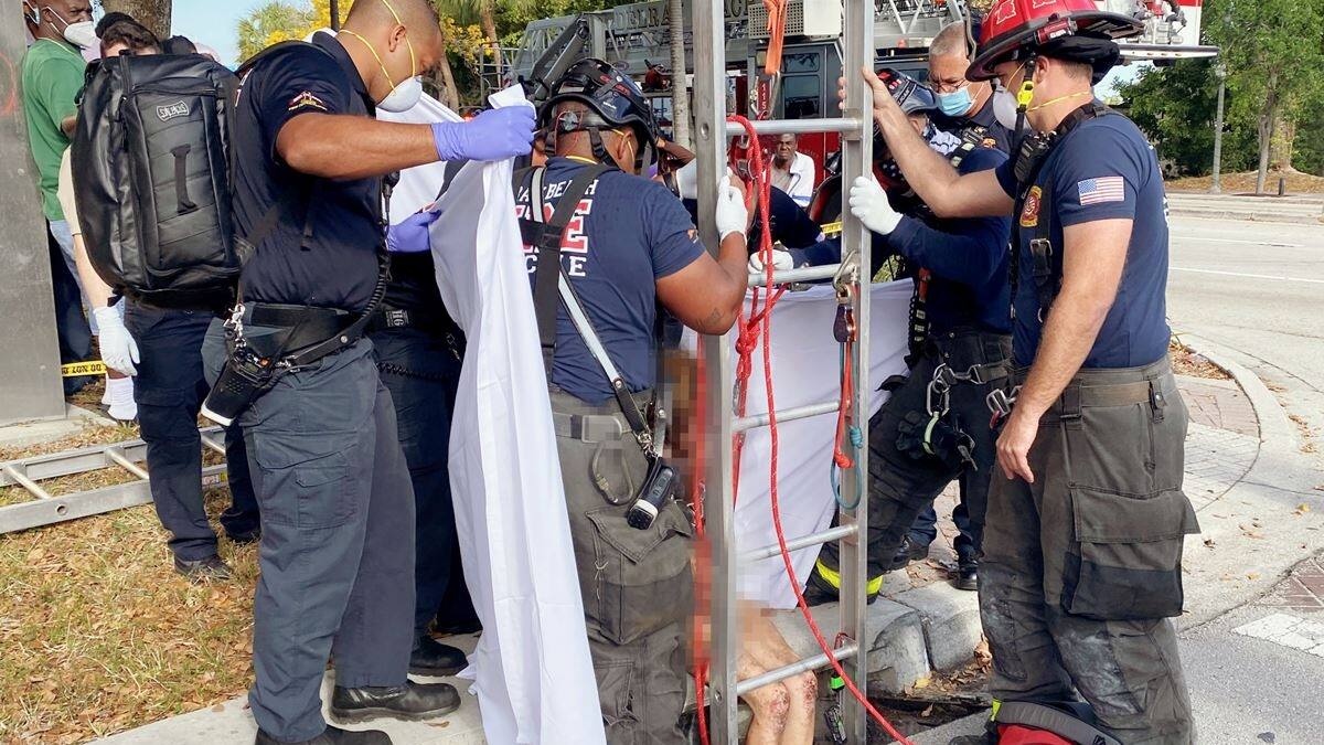 No andaba de parranda, estaba en una alcantarilla: Bomberos rescatan a mujer reportada como desaparecida en Florida