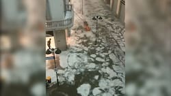 VIDEO | Impactante río de hielo fue registrado en Brianza, Italia
