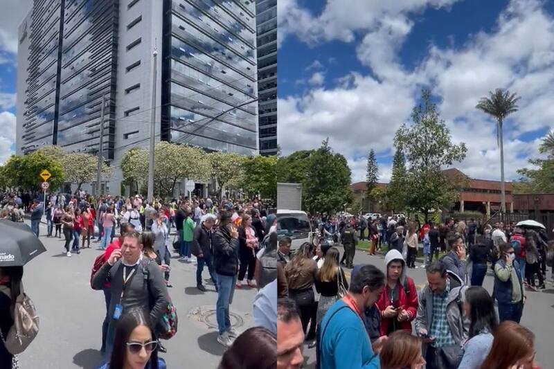 Así fue la evacuación en la capital. Créditos: @camilocorreaor