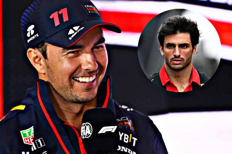 Carlos Sainz se quejó de la presión que le estaba metiendo Checo Pérez en Austria. (Especial)