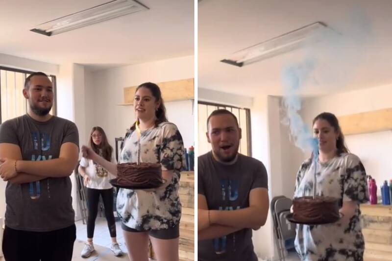 La joven se equivocó de vela y se hizo viral.