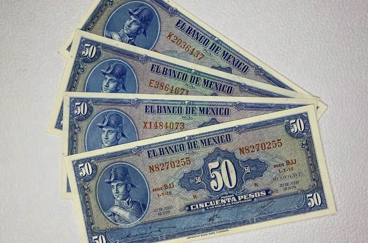 Por qué ofrecen hasta 35 mil pesos por este billete antiguo de 50