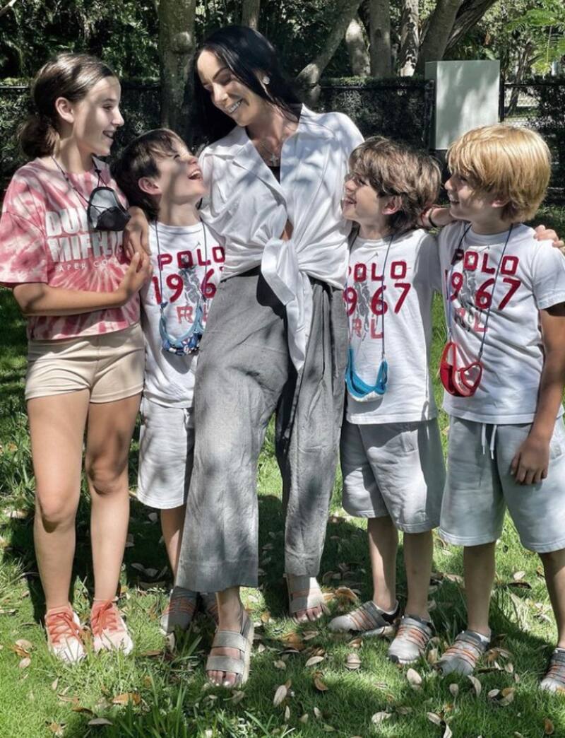 La presentadora en compañía de su familia