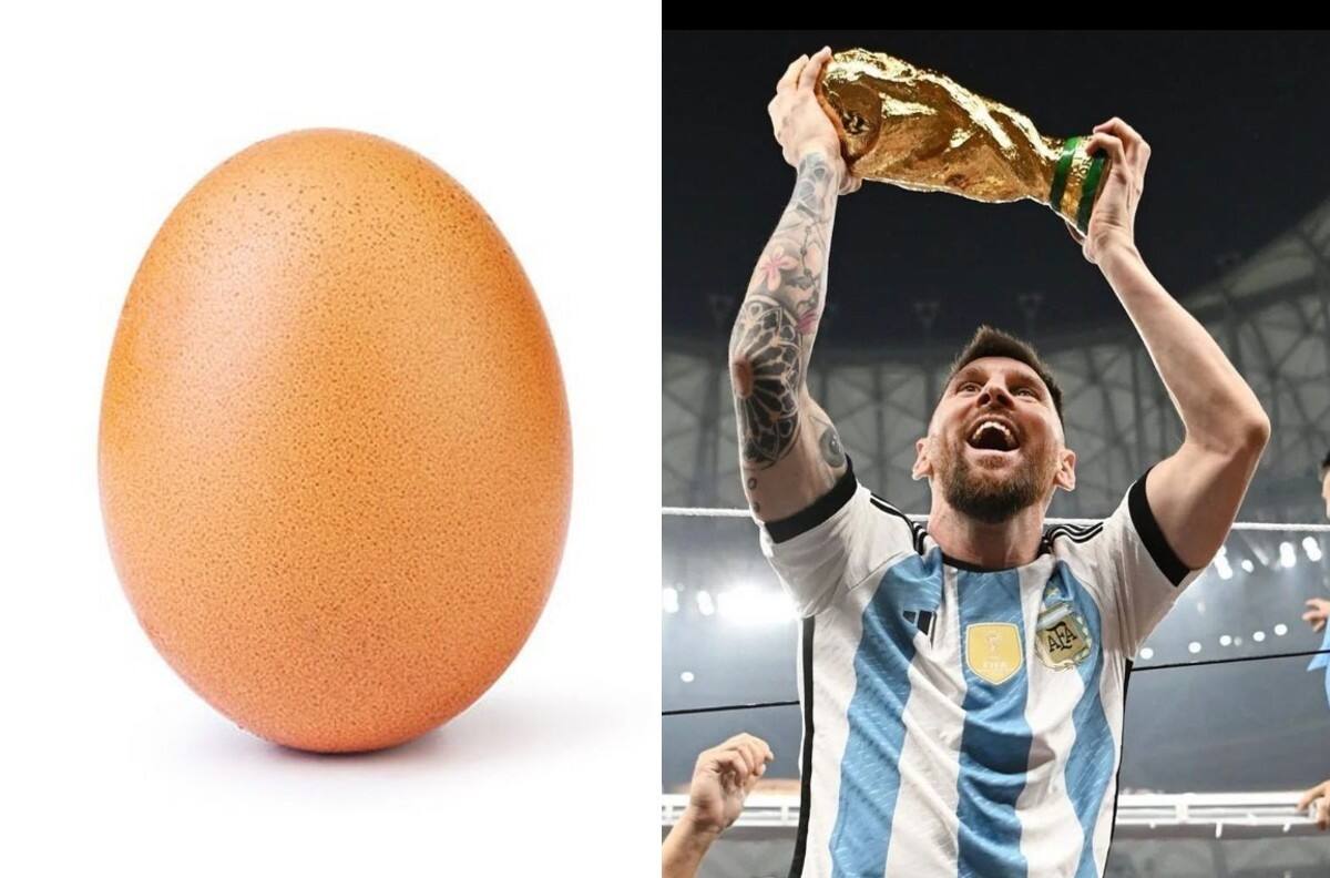 El huevo más "likeado" en la historia de Instagram reacciona luego de que Messi rompiera el récord