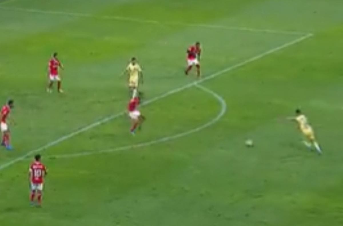 VIDEO | El tremendo golazo de Álvaro Fidalgo que fue anulado por el VAR en partido entre América y Toluca