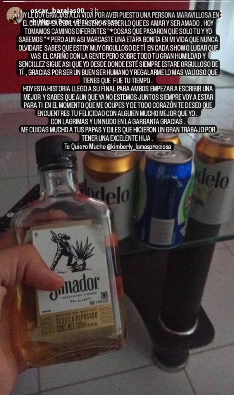 La influencer terminó su compromiso con Óscar Barajas