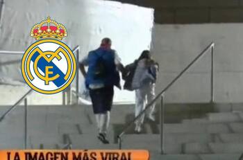 VIDEO VIRAL | Padre e hija salían del Santiago Bernabéu y la remontada del Real Madrid los regresó a las gradas