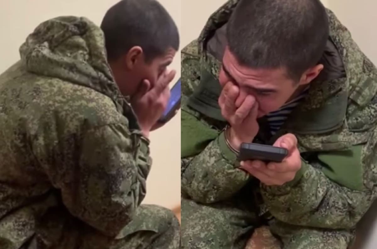 VIDEO | Soldado ruso capturado en Ucrania llora al contactar a su madre
