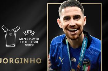 Jorginho fue reconocido como el mejor jugador del año por la UEFA