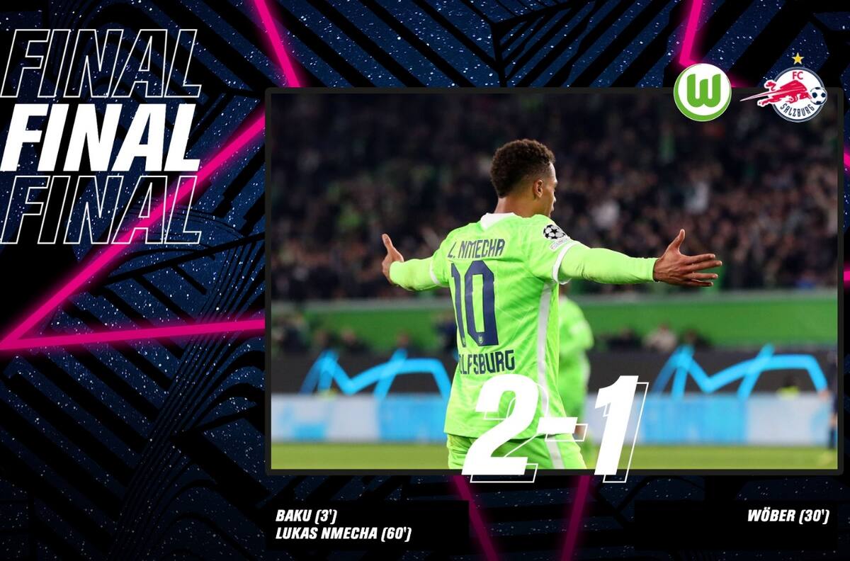 El Wolfsburg se llevó una importante victoria ante el RB Salzburg
