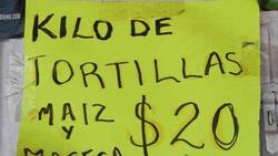 ¡Histórico! El precio de la tortilla rompe récord en nueve años