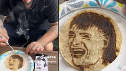 VIDEO | Artista plasma cara de Peso Pluma en Tortilla de maíz