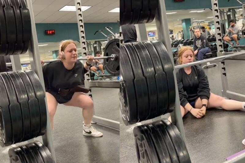 Quizo cargar mucho peso en el gym, no pudo y se volvió viral.
