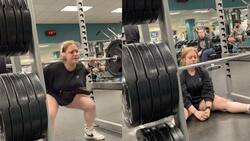 VIDEO | Joven se hace viral por su reacción al no poder cargar peso en el gimnasio