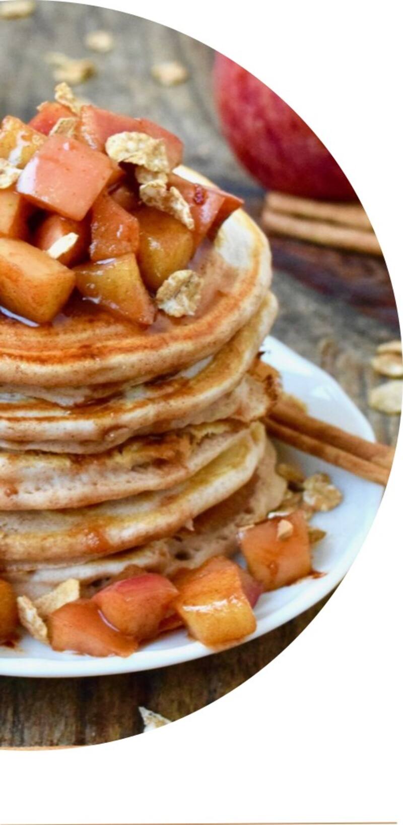 Esta receta con topping de manzana será ideal si quieres cuidar de tu salud.