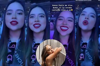 VIDEO | Danna Paola contesta a fan tras equivocarse en una canción