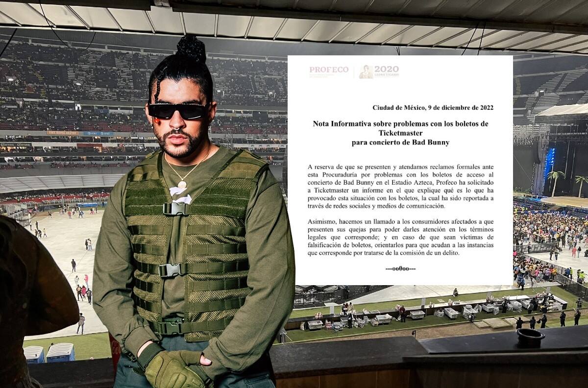 Falso comunicado de Profeco ante la polémica de los boletos de Bad Bunny se vuelve viral