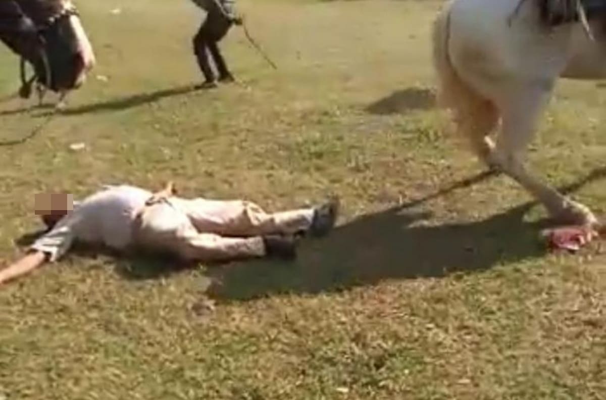 VIDEO | ¡Impactante! Jinete murió tras choque de caballos