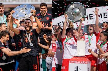 VIDEO | Solo para campeones: Jugadores del Bayern Munich le hicieron el pasillo al plantel femenino que ganó la Bundesliga