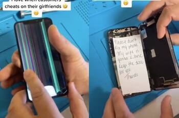VIDEO | Iba a reparar un celular y se encontró con peculiar mensaje incriminatorio